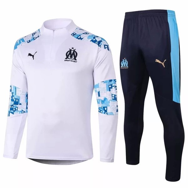 Tuta Calcio Marsiglia 20/21 Bianco Blu